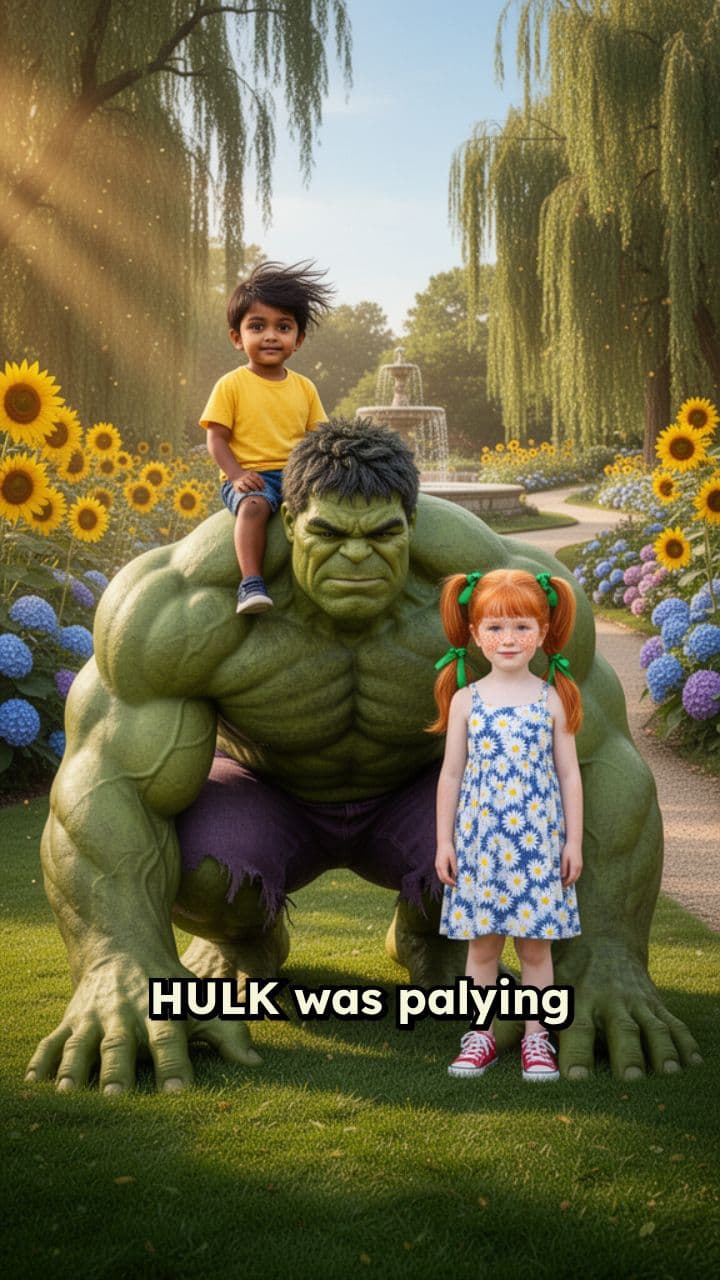 HULK Playing in the Garden