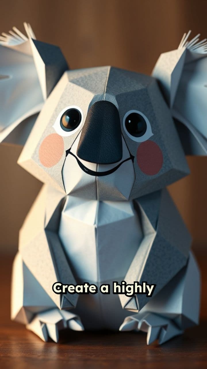 Whimsical Koala in a Chinese Village