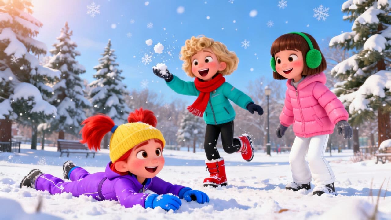 Snowball Fun with Friends