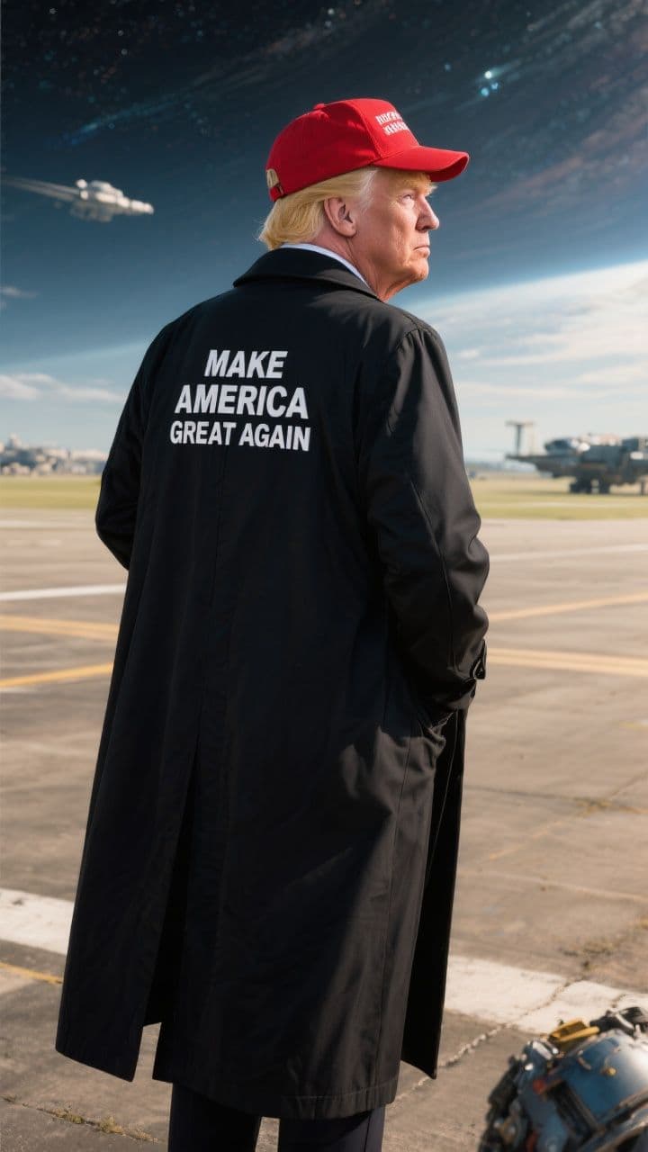 Trump et le B-2 Spirit en vol