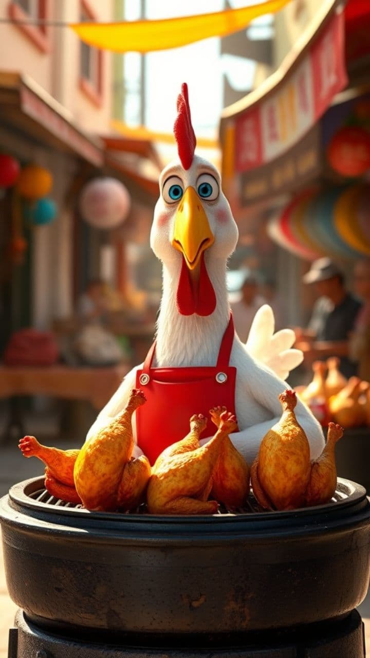 Pollos asados al carbón Poloc