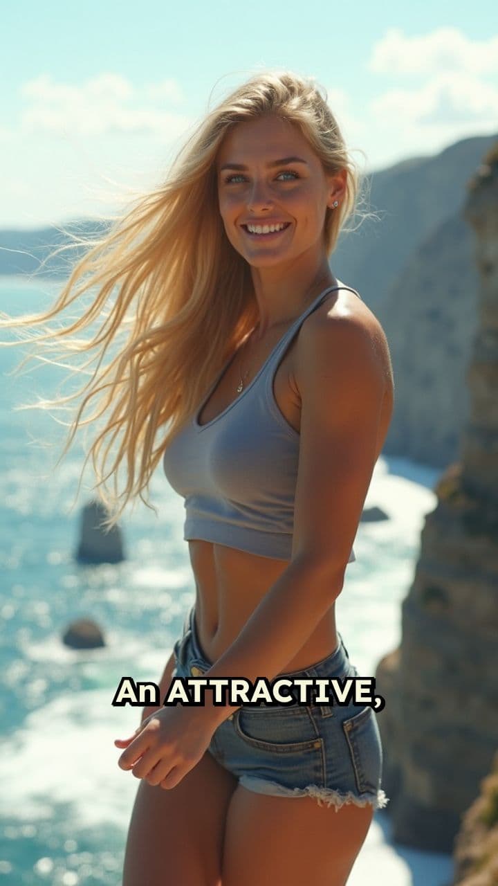 Стильная танцовщица на краю обрыва