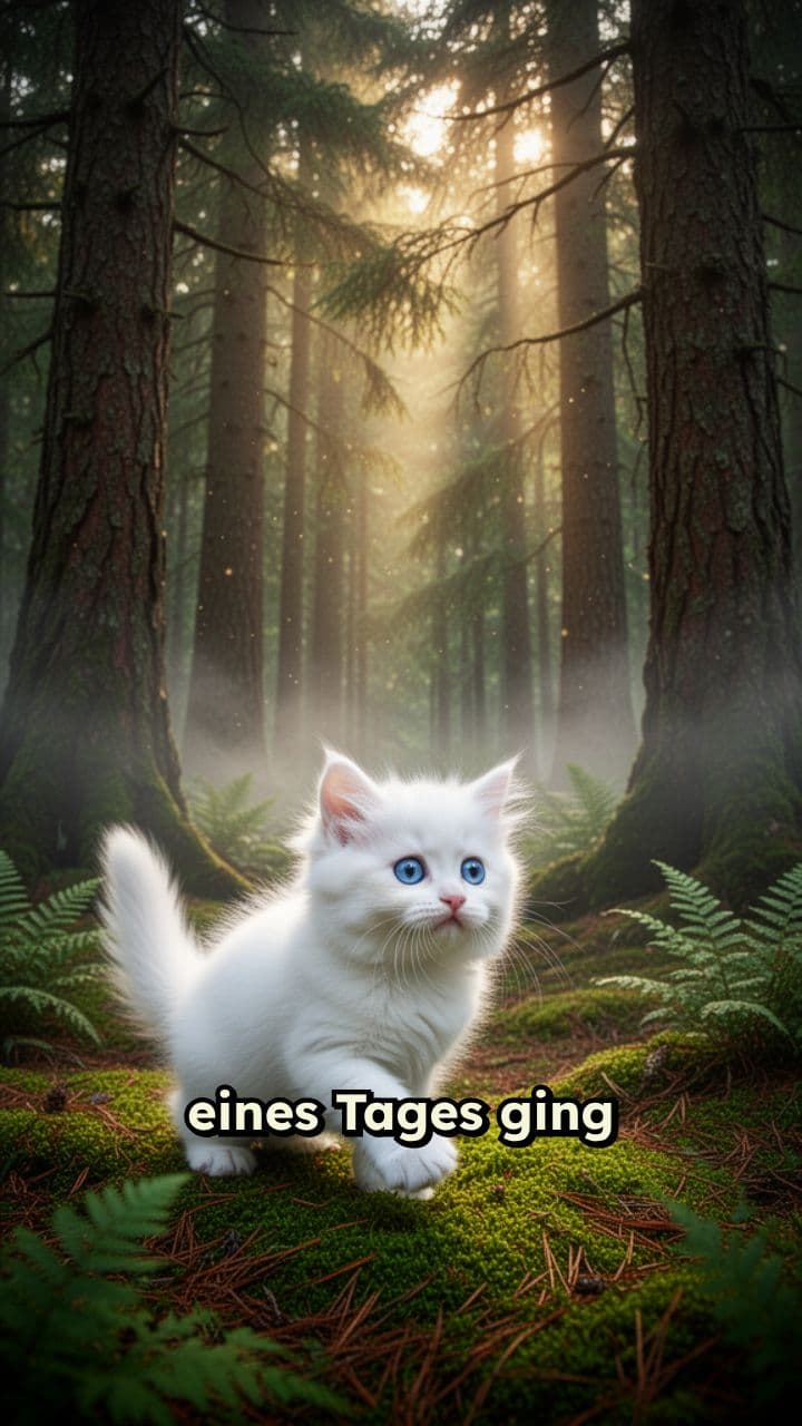 Sibirisches Wildkatzenbaby findet Flöte im Wald