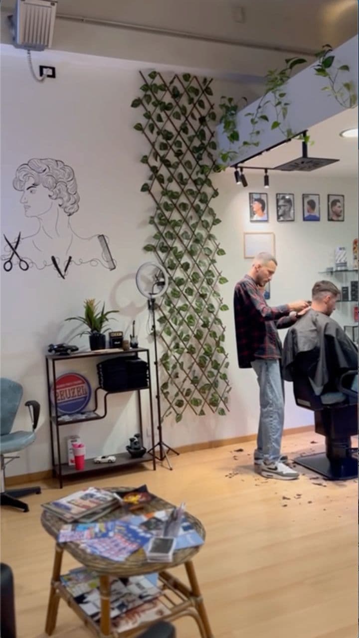 Un giorno al barbiere in stile Ghibli