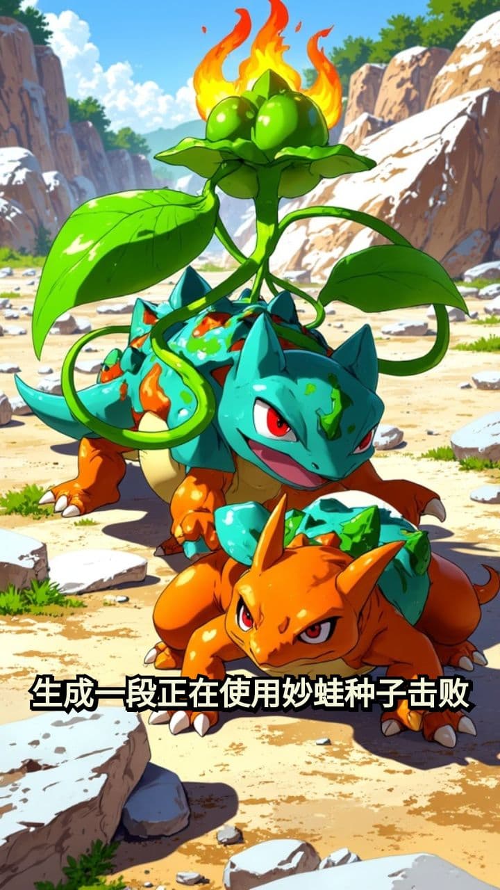Bulbasaur Defeats Charizard in Battle