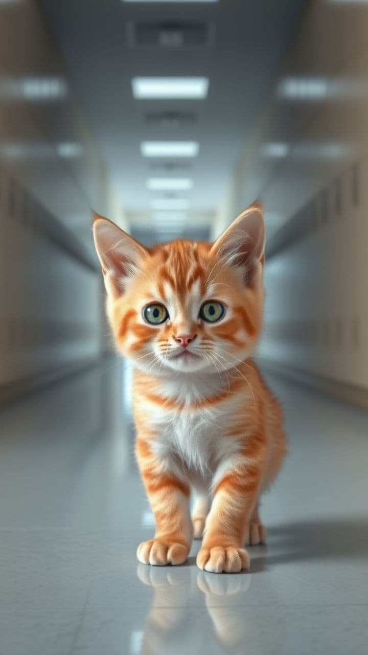 Kitten's Silent Suffering