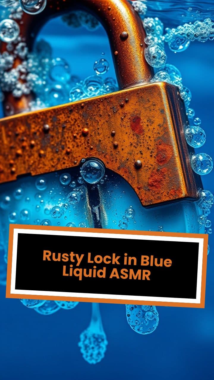 Rusty Lock in Blue Liquid ASMR