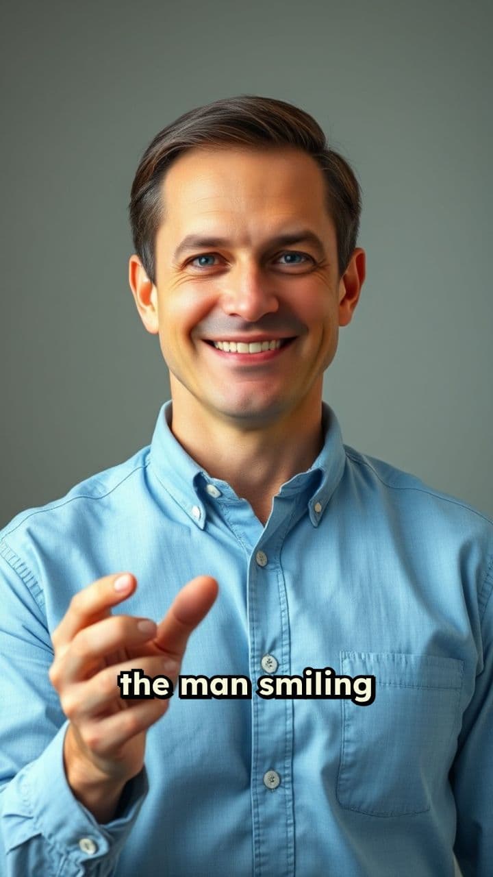 Man Smiling and Gesturing While Speaking