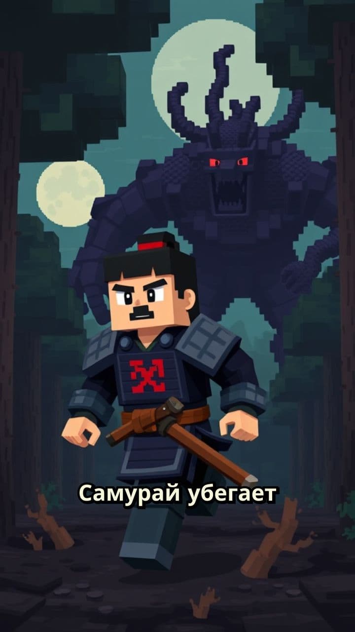 Samurai's Escape from the Monster