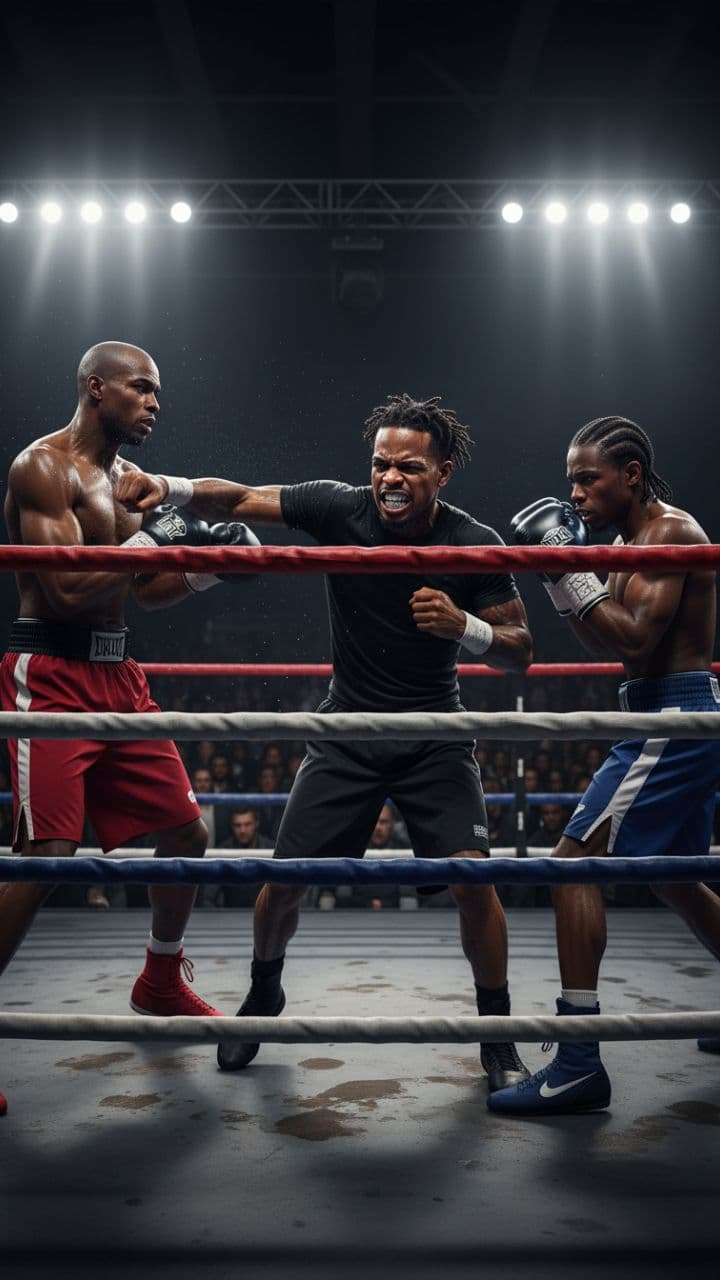 Boxing Ring Battle Against Enemies