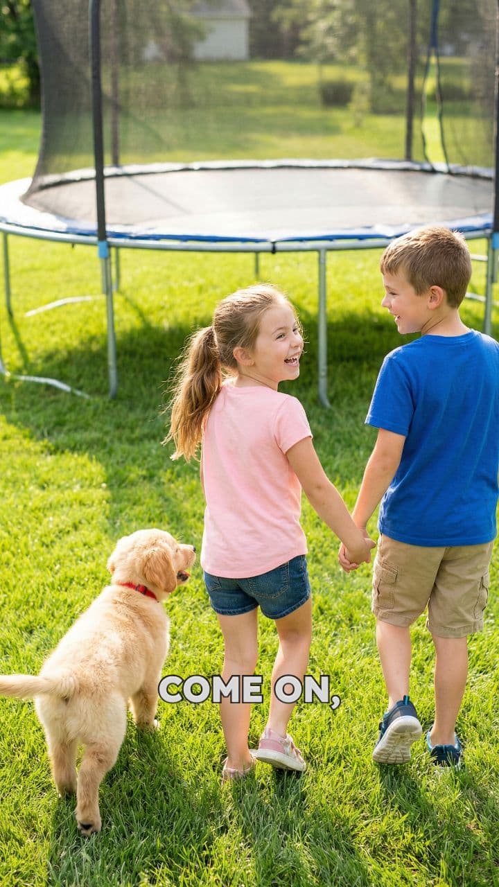 Trampoline Joy with Buddy