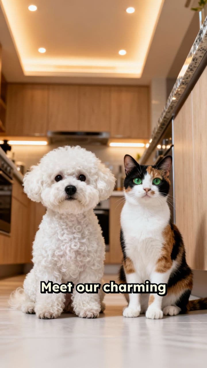 Bichon vs. Calico: The Kitchen Boxing Match