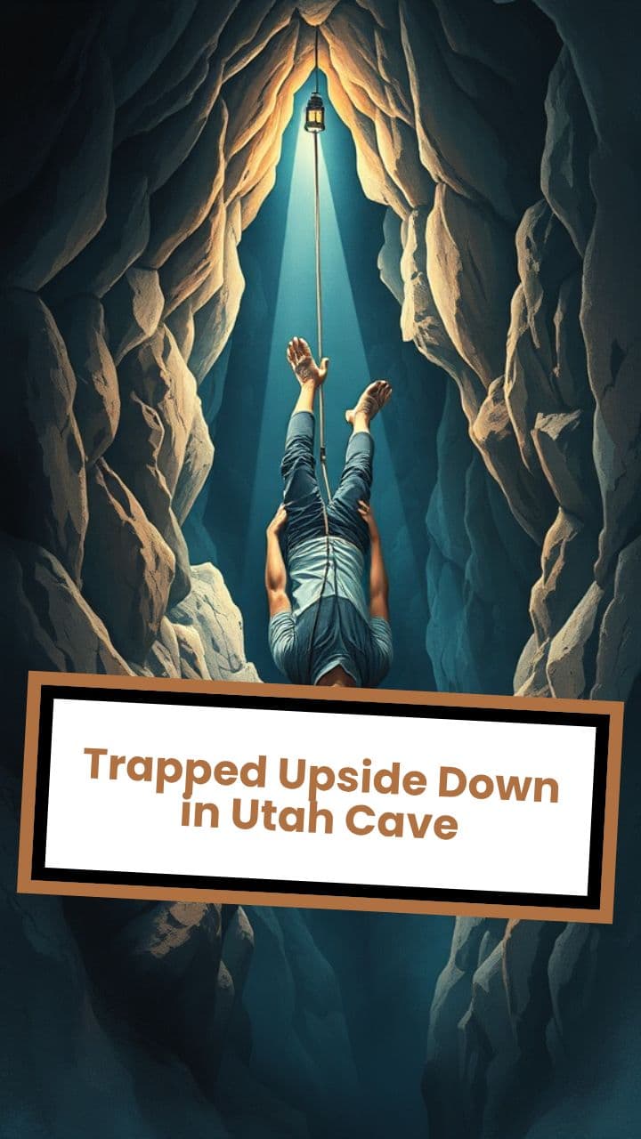 Trapped Upside Down in Utah Cave
