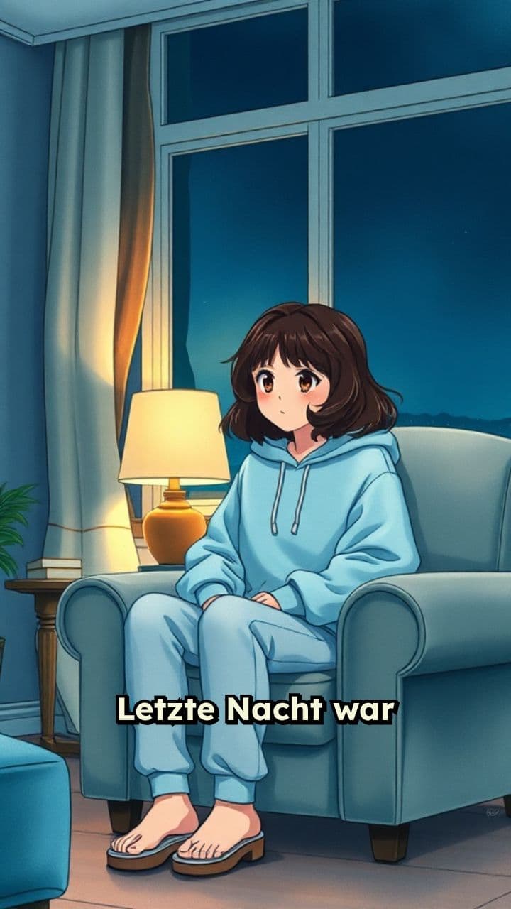 Dunkle Gestalt im Flur