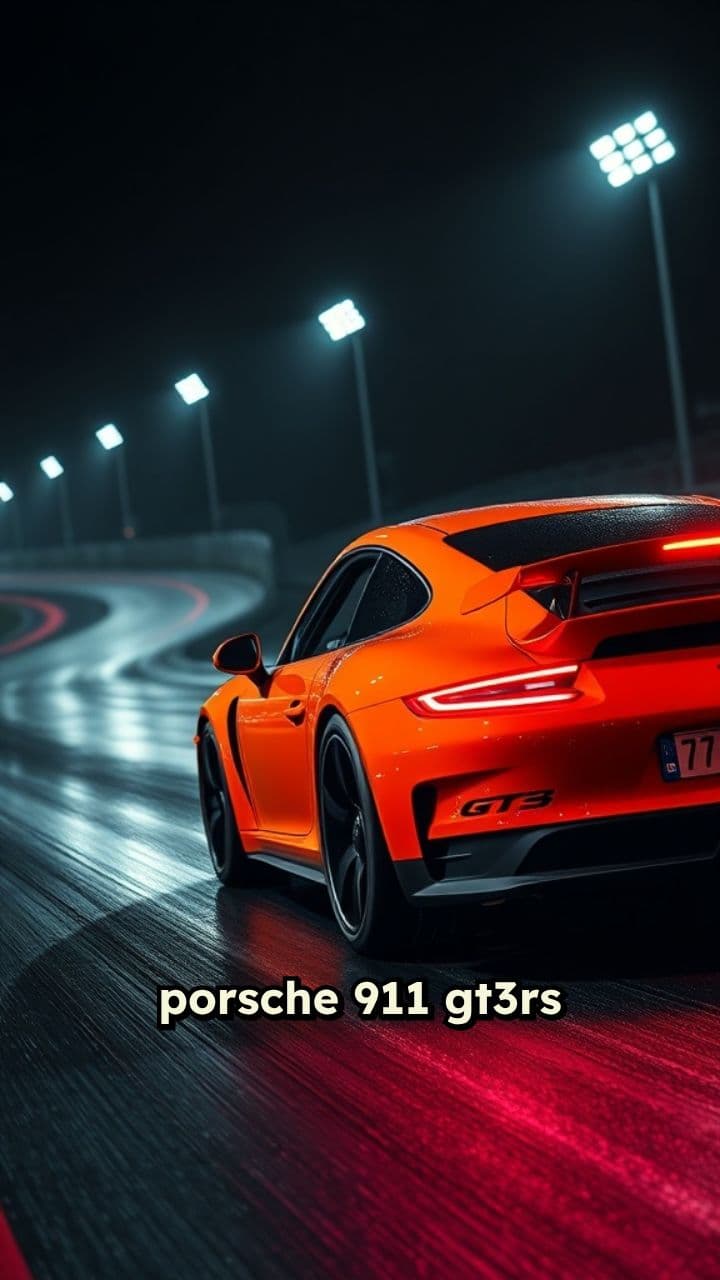 Porsche 911 GT3 RS sur piste de course