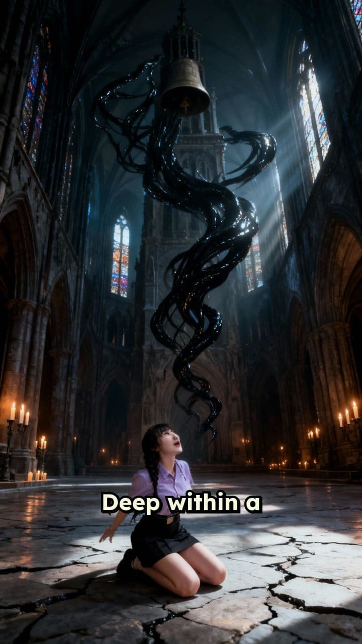 Symbiote Transformation in a Gothic Church