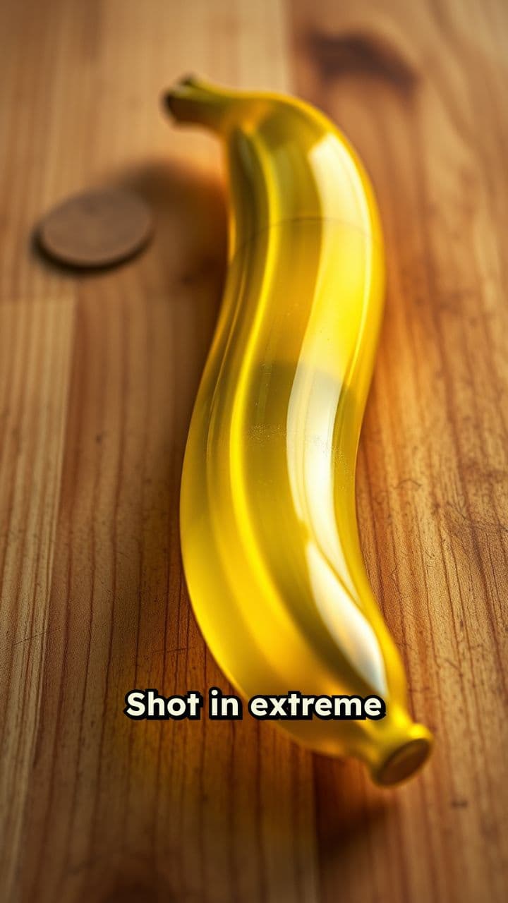Glass Banana in Macro Light