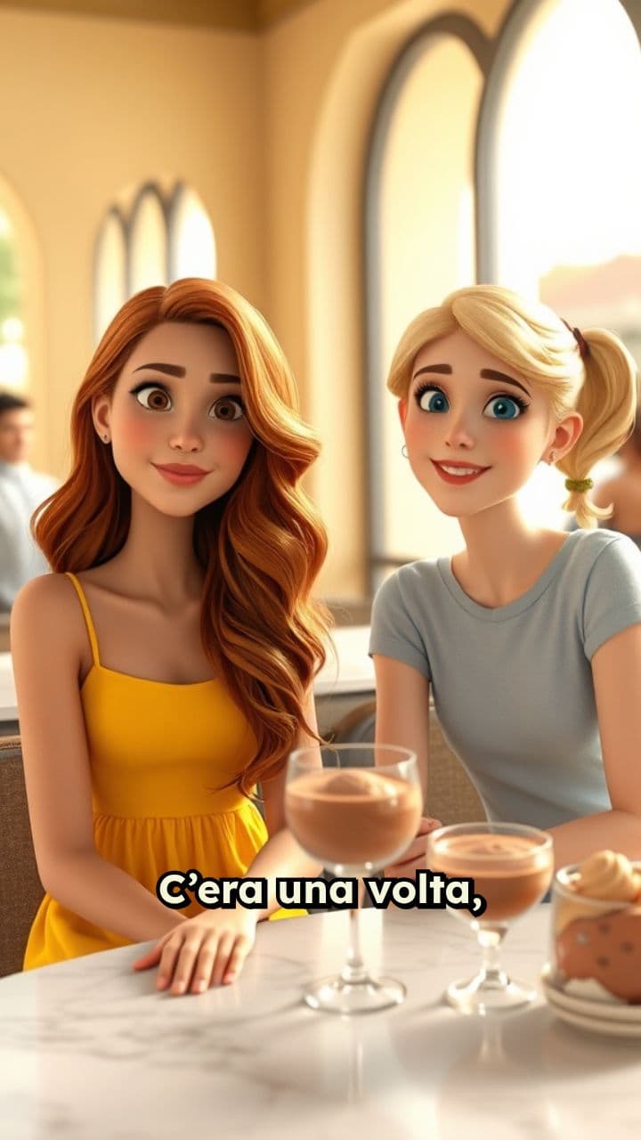 Due ragazze e una coppa di gelato