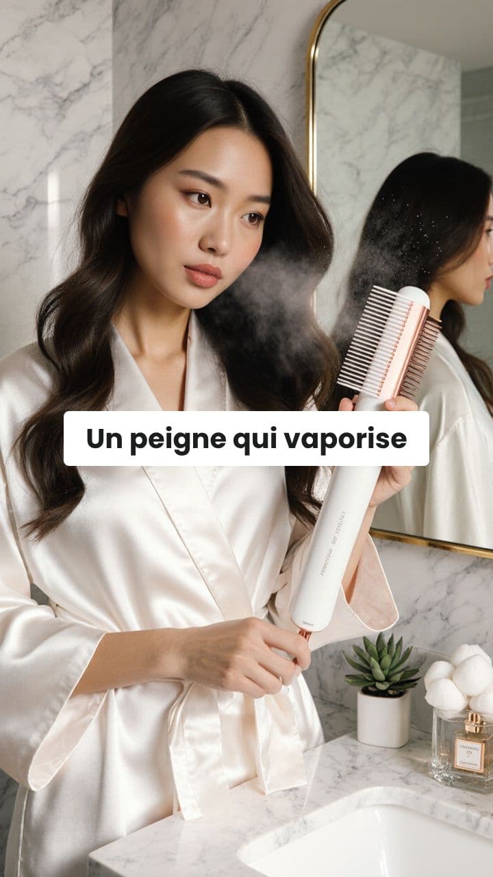 Peigne vaporisateur démêlant hydratant
