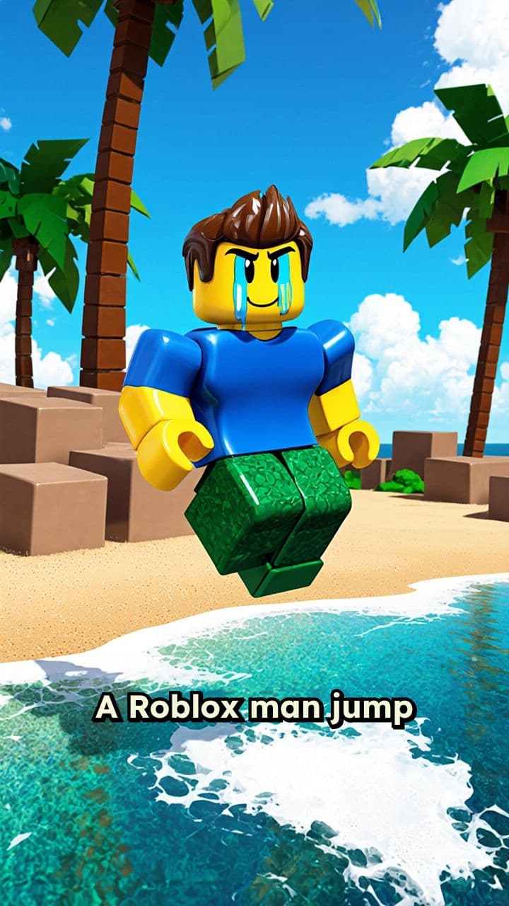 Roblox Man Jumps in Water