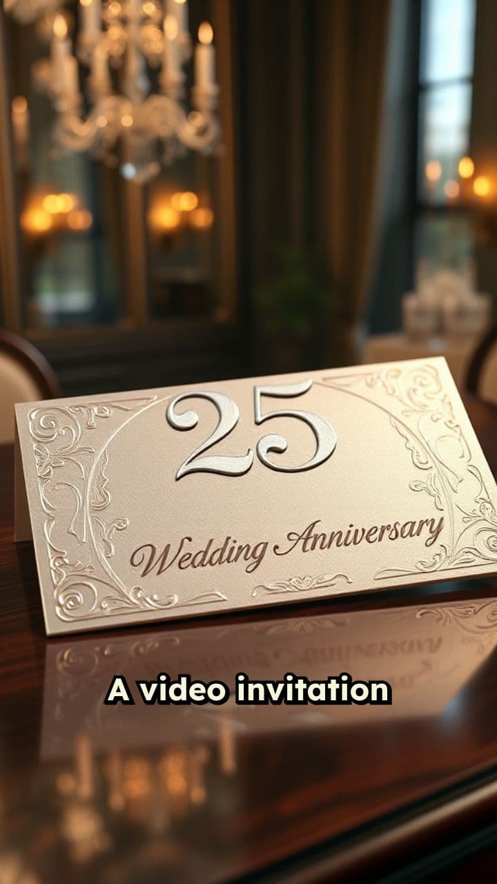 25th Wedding Anniversary Invitation