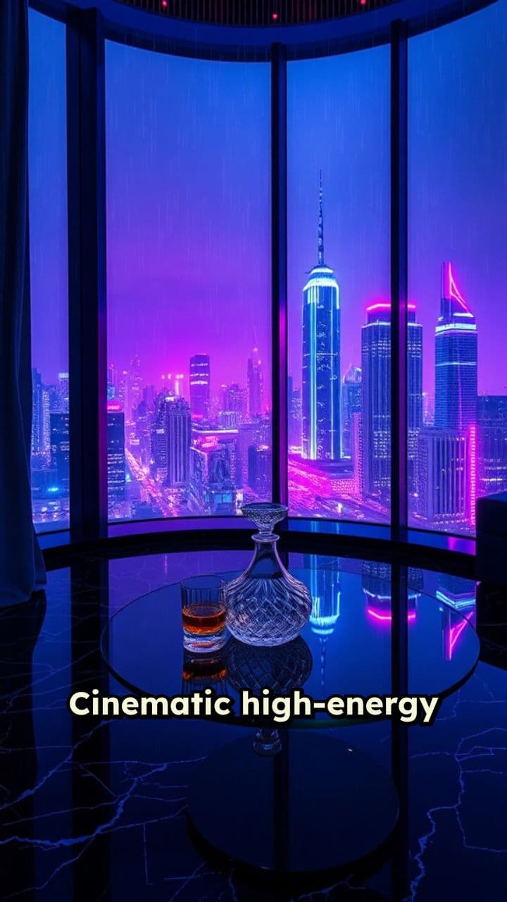 Neon Rain Luxury Glitch Rush