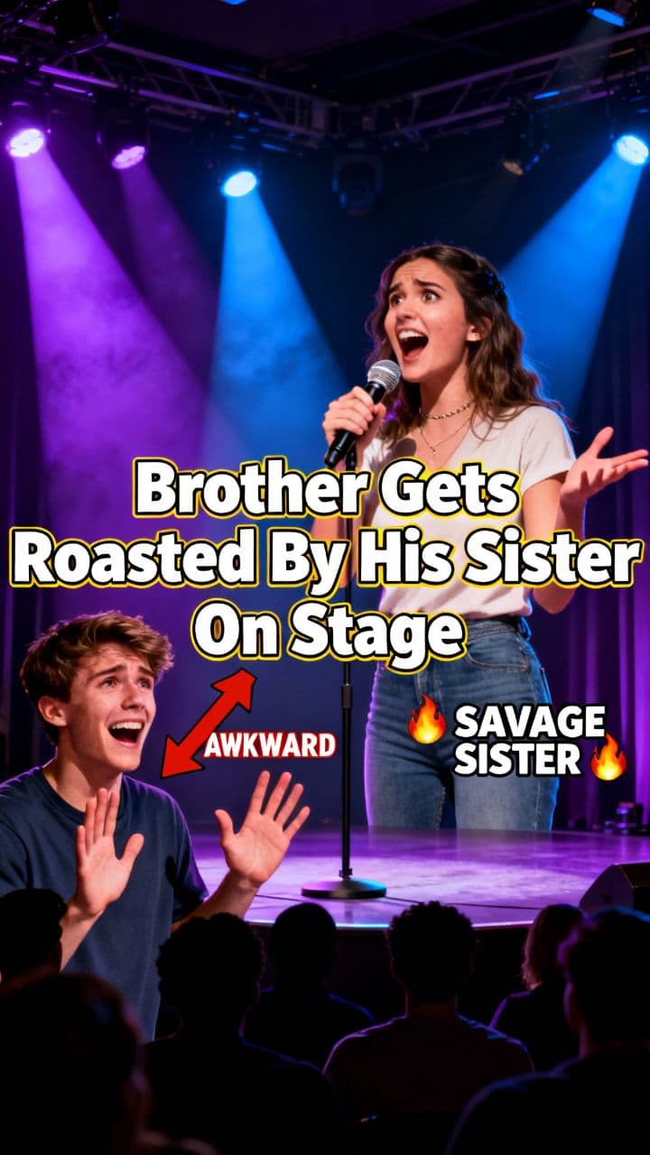 Brother Gets Roasted By His Sister On Stage