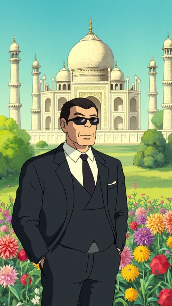 Ghibli Bodyguard at Taj Mahal