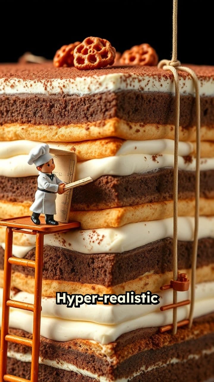 Miniature Chefs Build a Giant Tiramisu