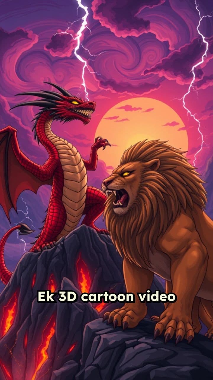 Dragon aur Sher Ki 3D Fight