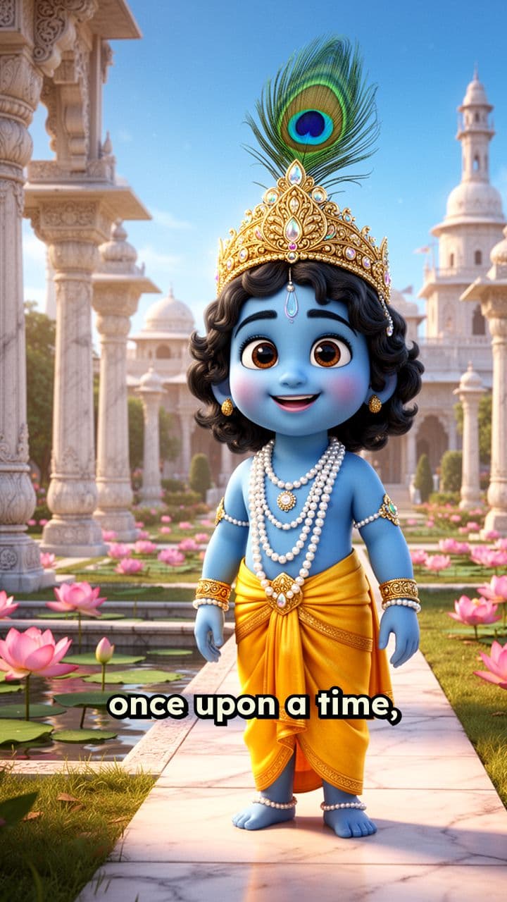 Sri Krishna Lifts the Mountain