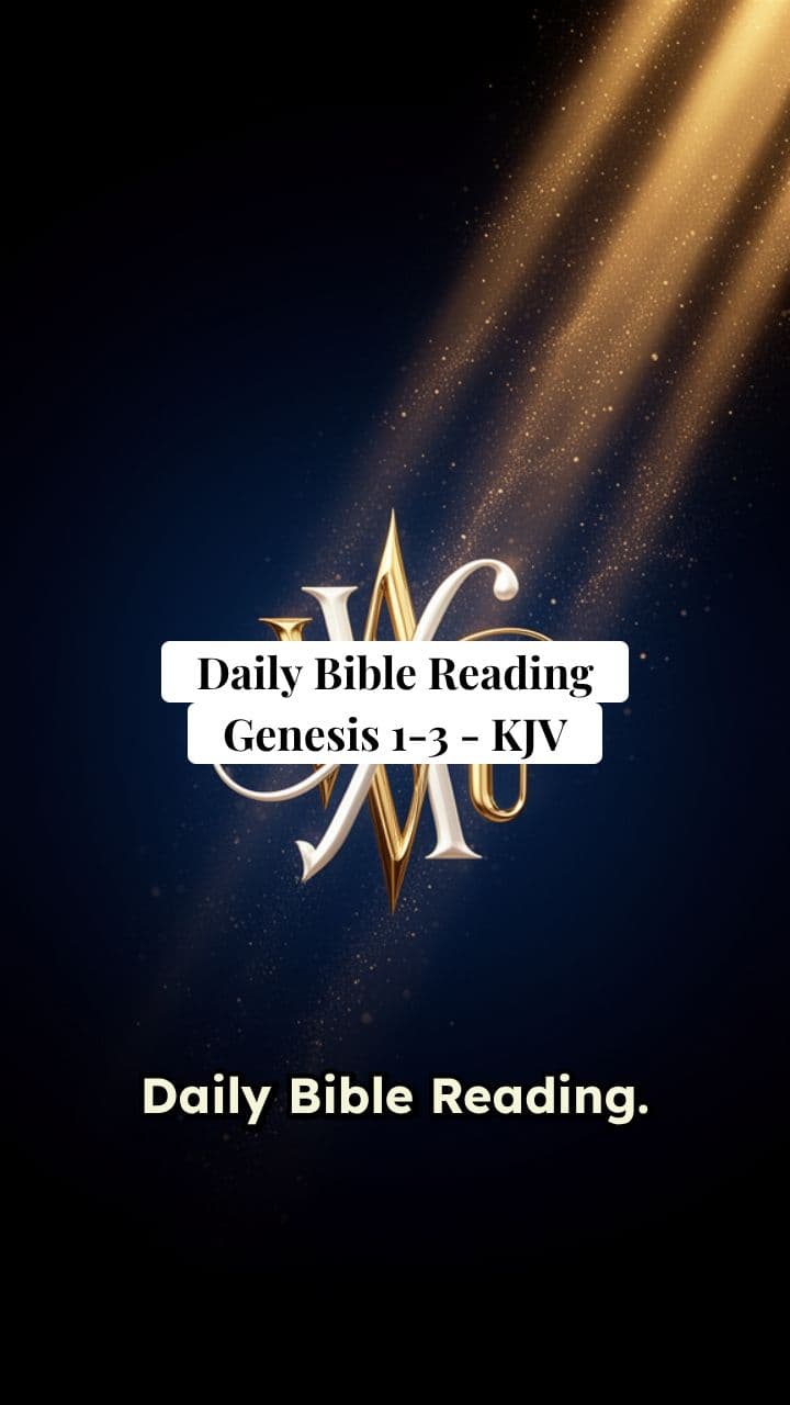 Genesis 1-3 Daily Bible Reading KJV