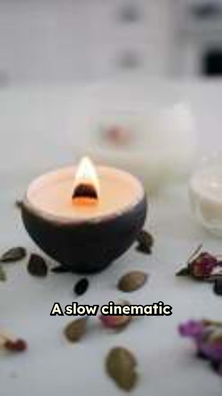 Elegant Candle in Cocktail Glass