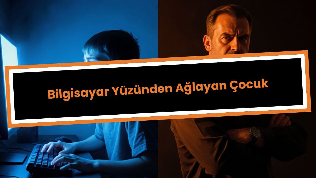 Bilgisayar Yüzünden Ağlayan Çocuk