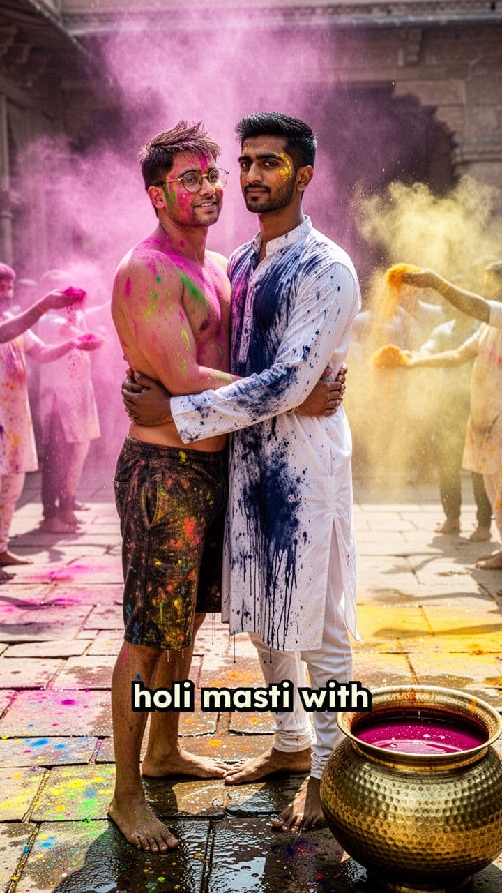 Holi Fun With Kisses and Teasing