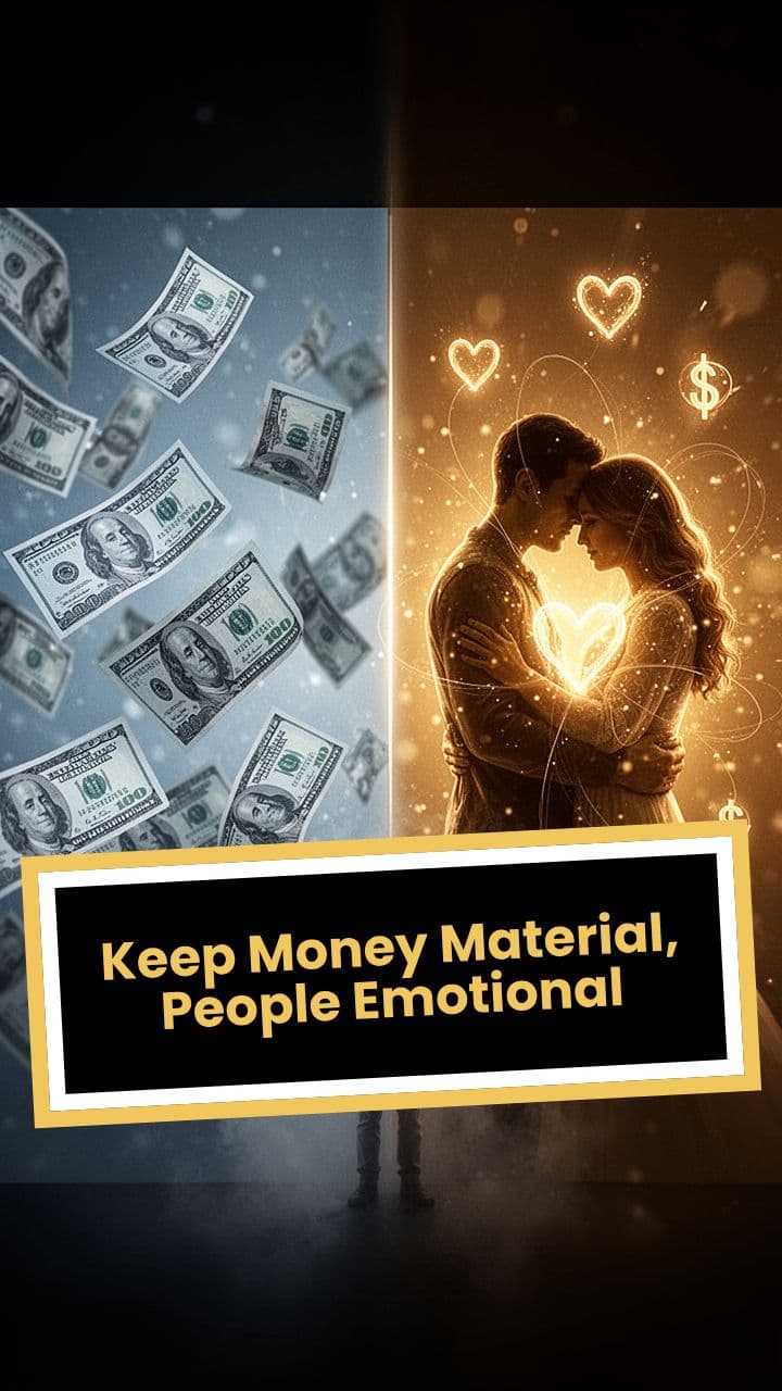 Keep Money Material, People Emotional
