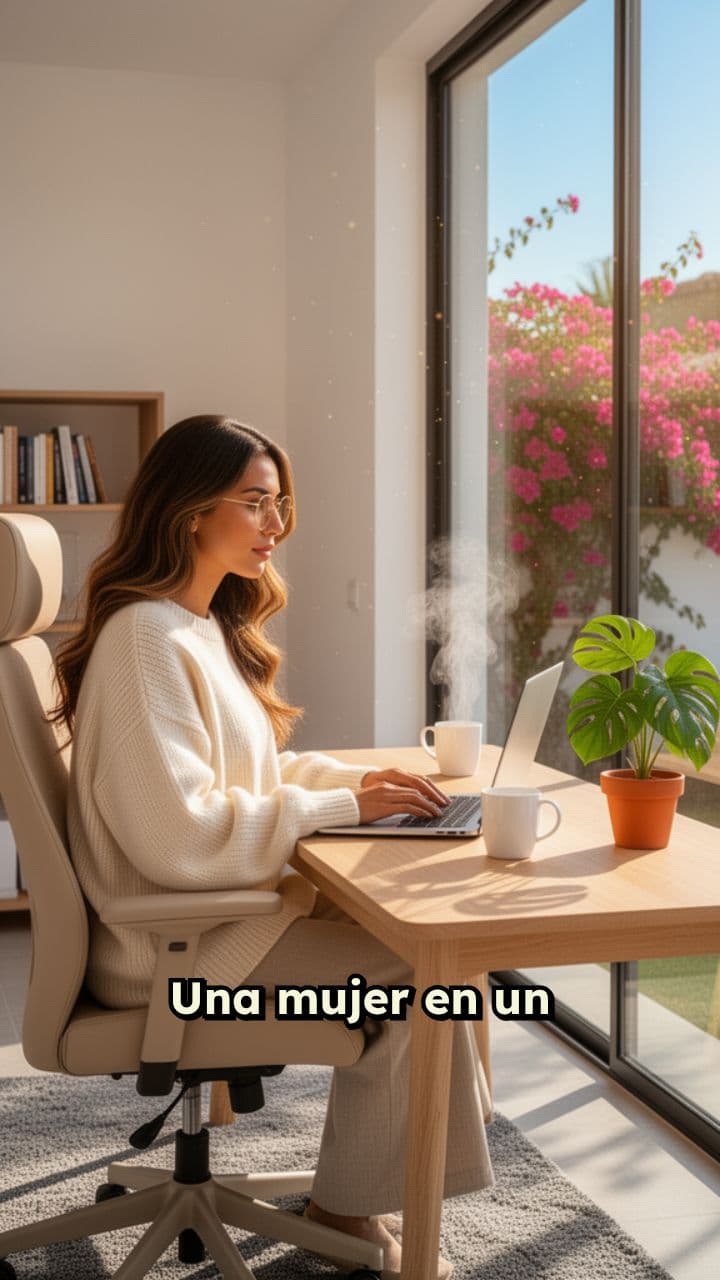 Home office en un ambiente bonito