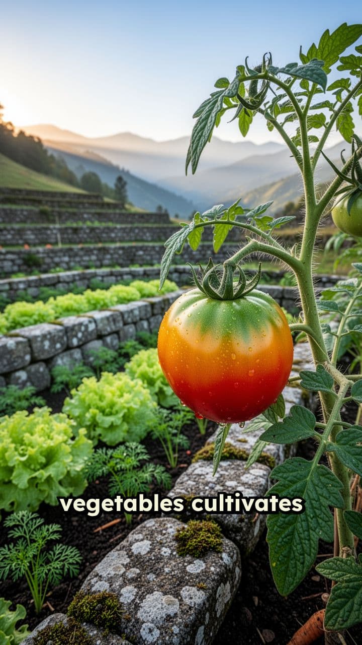 Terrace Vegetables and Ripening Tomatoes