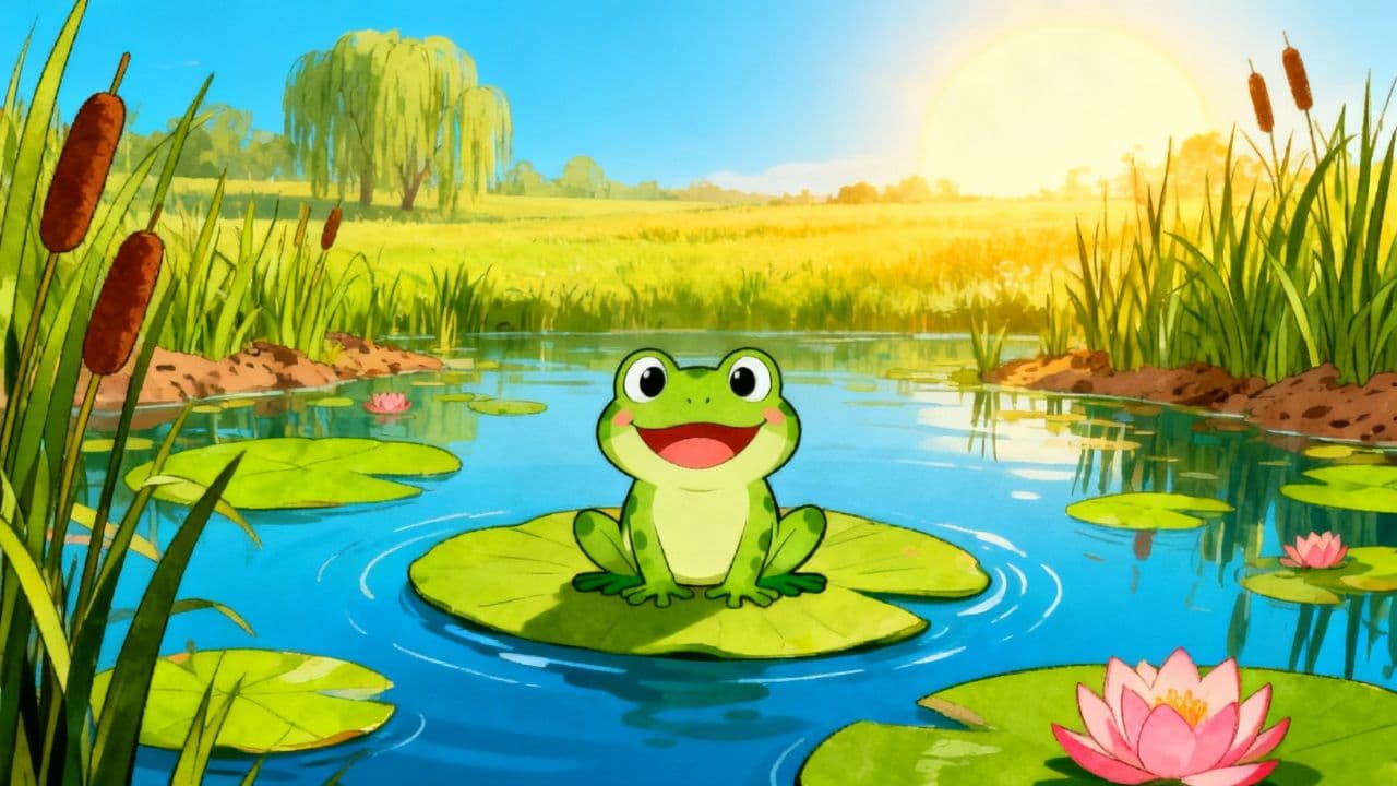 Żabka Łapka skacze hop, hop