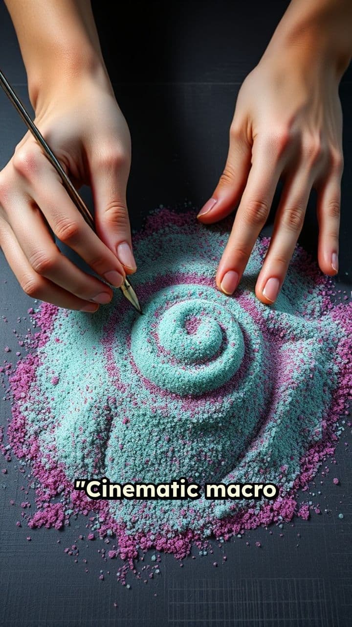 Lotus Kinetic Sand Carving