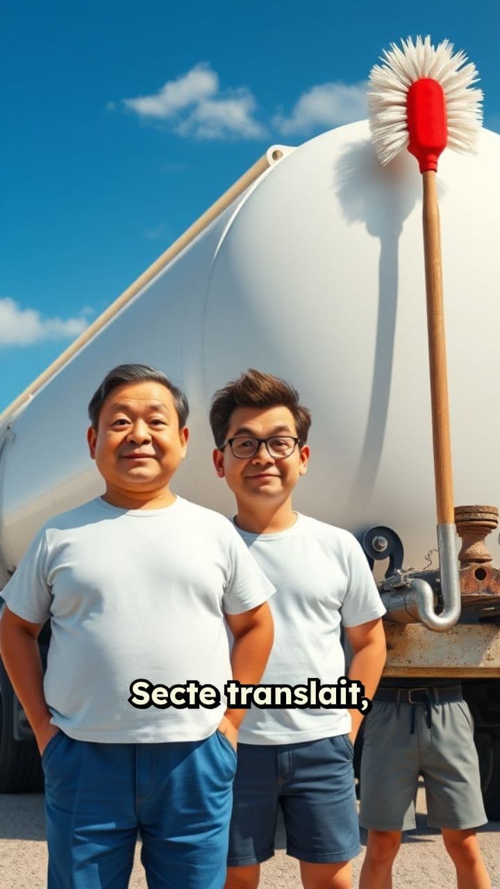 Camion de lait et brosse à chiotte