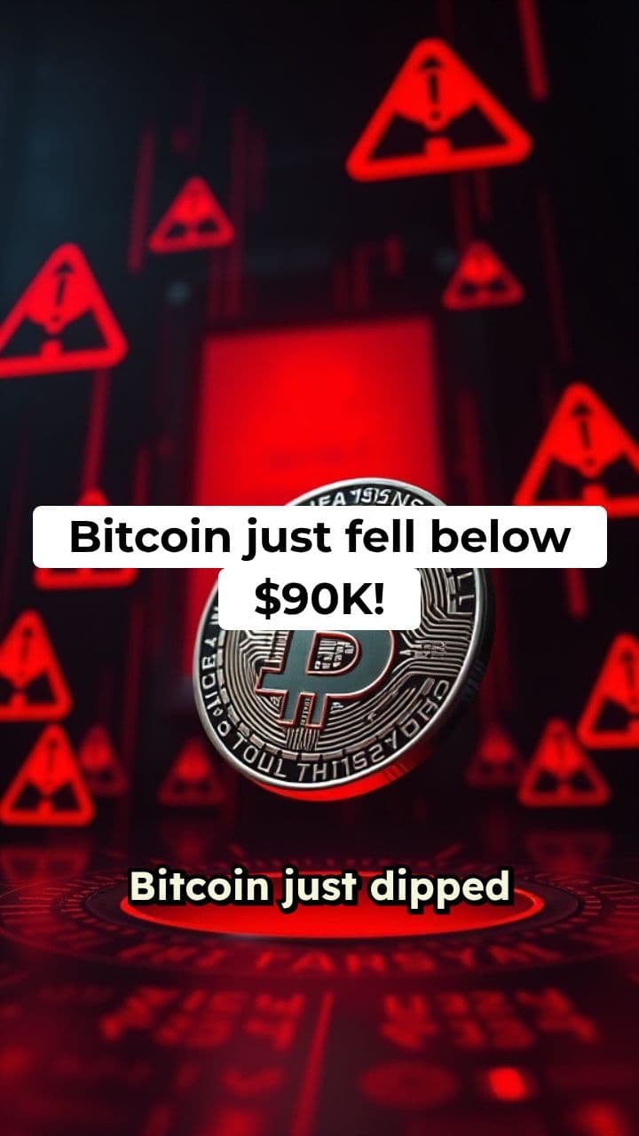 Crypto Market Alert: Bitcoin Dips Below $90K