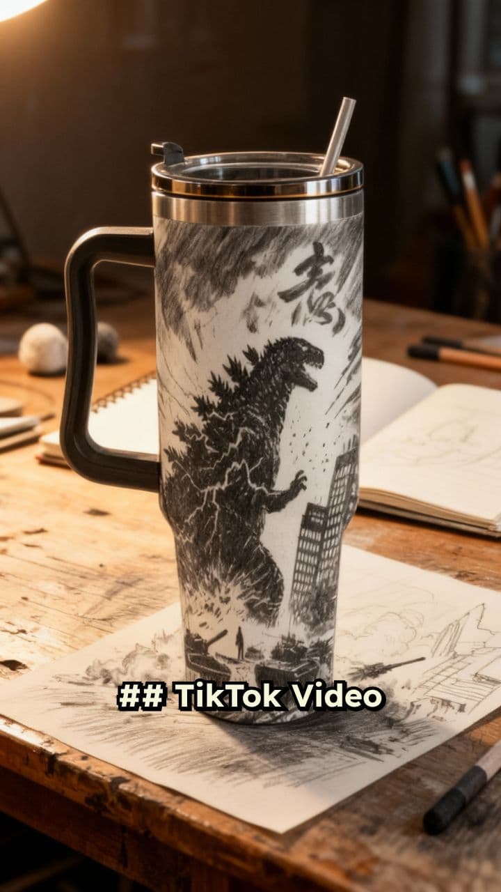 Limited Edition Godzilla Comic Tumbler