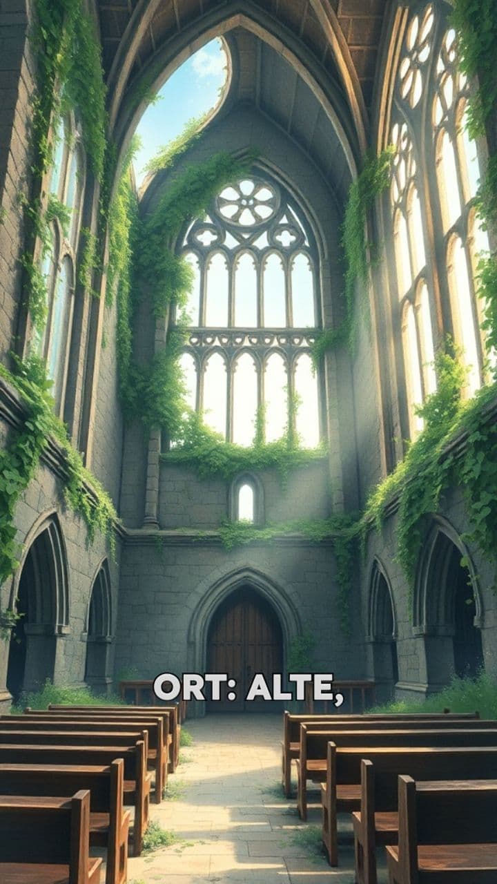 Verlassene Kirche im Nebel der Zeit