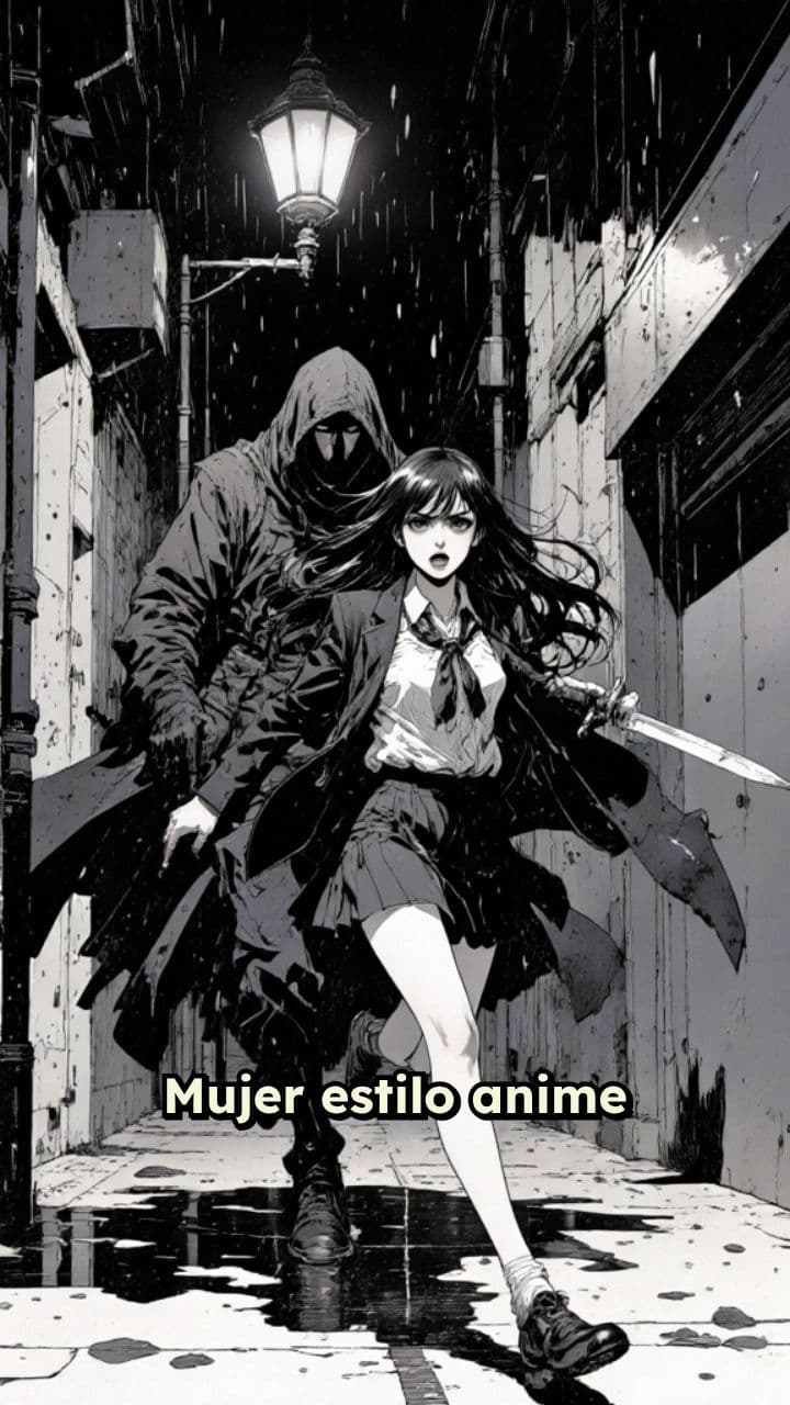 Persecución nocturna en el anime