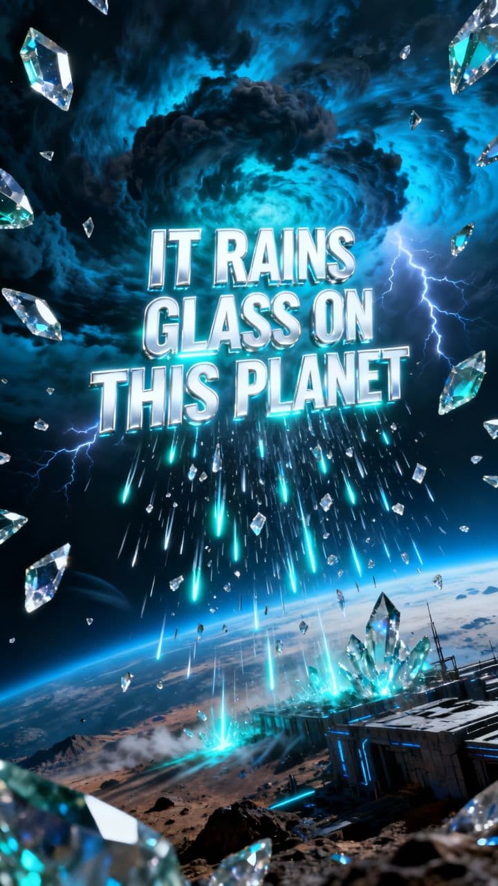 IT RAINS GLASS ON THIS PLANET