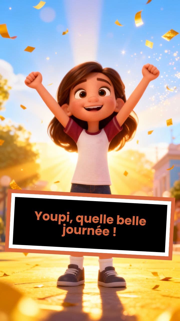 Youpi, quelle belle journée !