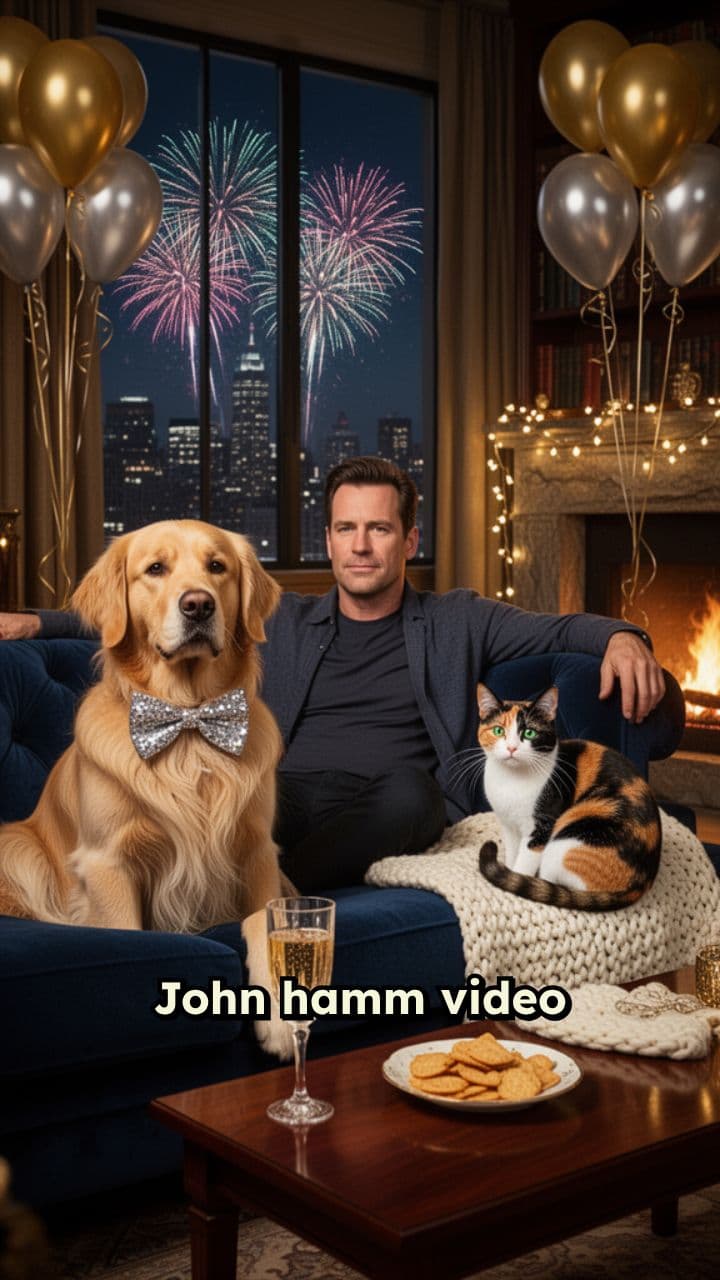 John Hamm Video: Pets Stay Home New Year