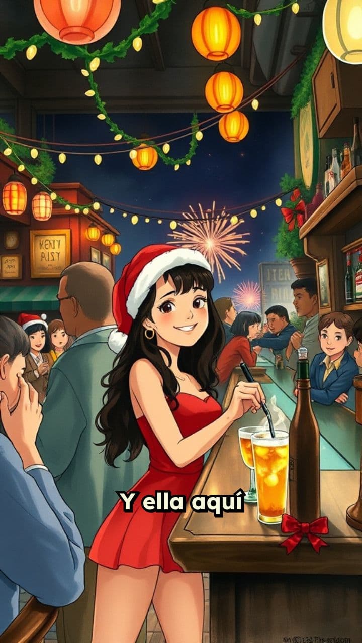 Navidad y alegría en el bar