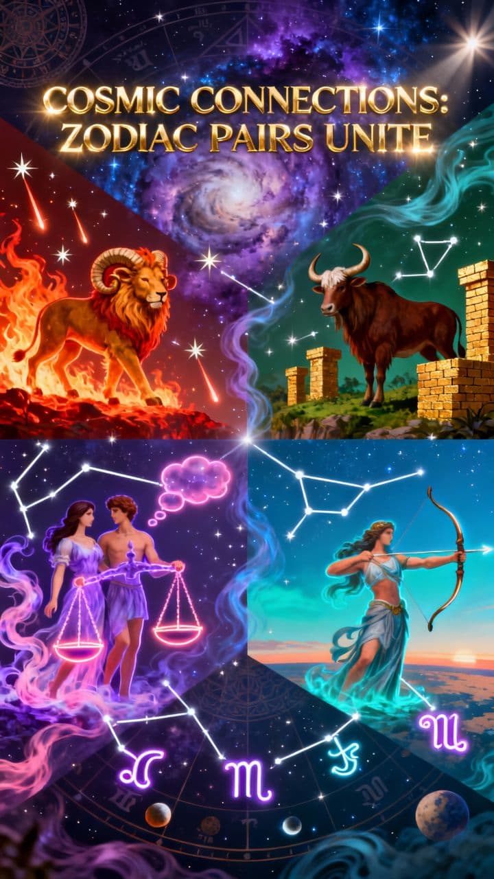 Cosmic Connections: Zodiac Pairs Unite